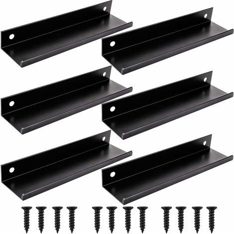 Lot de 6 poignées de tiroir noires pour meubles de cuisine (150 mm, noires) cspa (1/5)