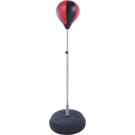 HOMCOM Set Punching Ball per Ragazzi con Altezza Regolabile 126-144cm e Guantoni (1/5)