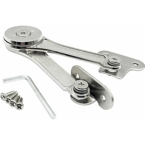 Set of 2 heavy-duty standard hinges for lift-up and drop-down door systems - Force reservoir for lift-up cabinet door hinges. - INHHUB (1/5)