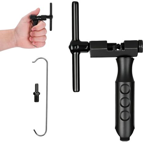 Outils Demonte Maillon Chaine,Dérive Chaîne vélo pour Chaîne de 5 à 12 Vitesses,Nettoyeur Réparation de la Chaîne de Vélo,le démontage et le remplacement,Professional Removal and Installation Tool (1/5)
