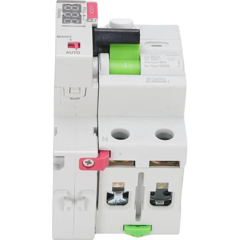 Disjoncteur de fuite à la terre, courant de repos RCCB 2P RCD Type A avec affichage numérique, réinitialisation automatique 40A (1/5)