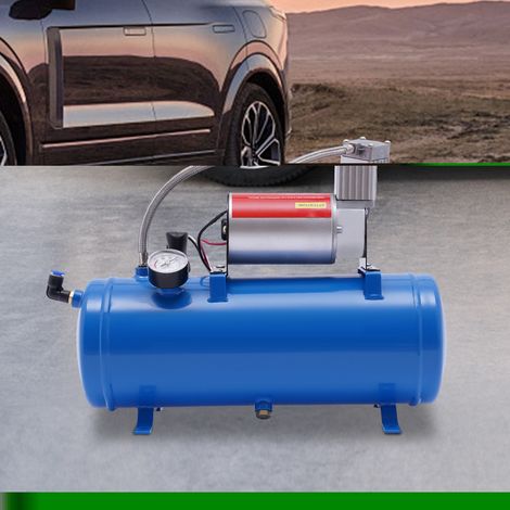 12V Auto Luftkompressor Druckluft Kompressor 100PSI Mit 6L Tank Luftkompressor (1/5)