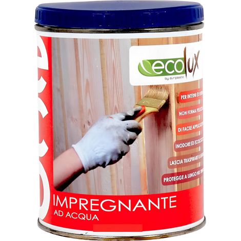 Impregnante soluzione acrilica fondo protettivo legno colore mogano ecolux formato 750 ml - confezione 1