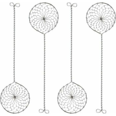 Set mit 5 Fondue-Sieben aus Edelstahl – 6,5 cm x 23,5 cm große Fondue-Abschäumer
