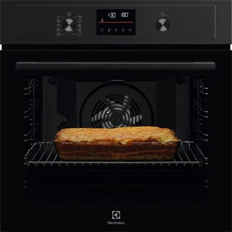 Electrolux EOF4P56H 600 Serie 72 Liter SurroundCook Multifunktionsbackofen mit pyrolytischer Reinigung Rein schwarz (1/2)