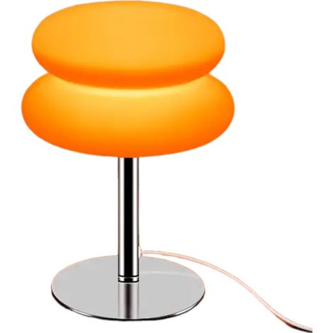 Lámpara de escritorio con forma de hamburguesa, de acrílico color crema, 3 tonos - Luz cálida, alimentada por USB para oficina. (1/3)