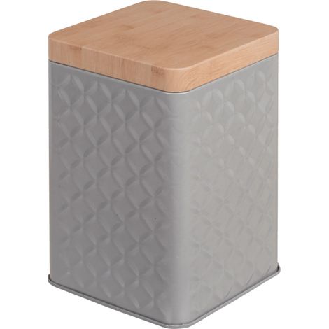 Boite à thé en métal - Gris (1/3)