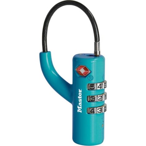 Master Lock 4717EURDBLU TSA Zahlenschloss, Blau, 8,1 x 1,8 x 1,8 cm