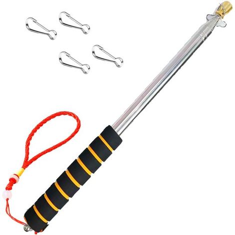 Asta portabandiera telescopica，Asta portabandiera，Palo telescopico da 3 metri，attività all'aperto，insegnamento e formazione (1/5)