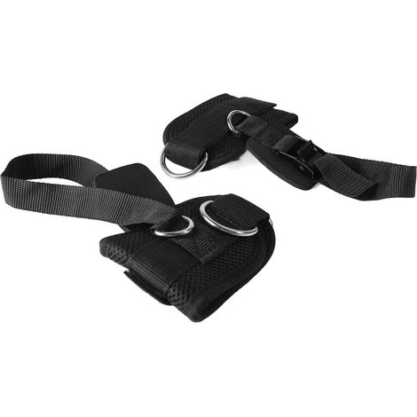 Sangles de cheville pour appareils de musculation à câbles, réglables avec anneau en D, support de pied et protection de cheville avec boucle. (1/5)