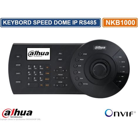 DAHUA NKB1000 CONTROLLER KEYBOARD PTZ PER TELECAMERE SPEED DOME IP RS485 (1/3)