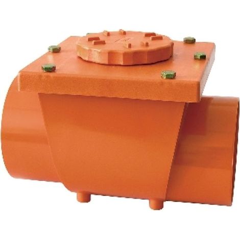 VALVOLA ANTIRIFLUSSO IN PVC ROSSO Diam. 140