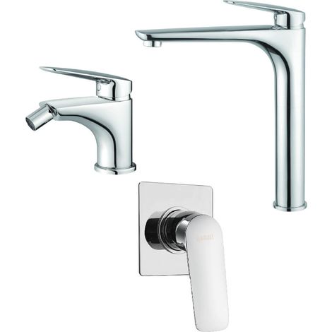 Set miscelatori Mamoli Penelope incasso doccia una uscita lavabo alto e bidet (1/4)