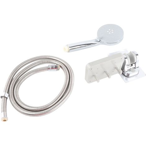G1/2in 3 fonctions pomme de douche à main amovible pulvérisateur douchette à main accessoires de salle de bain Kit de pomme de douche (support de douche multifonctionnel) (1/5)