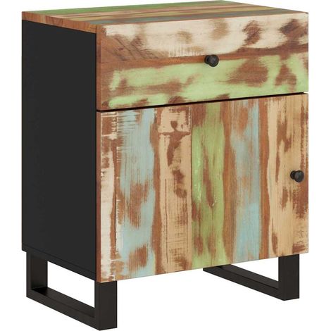 Maison Exclusive - Comodino 50x33x60cm Legno Massello Recupero e Legno Multistrato (1/5)