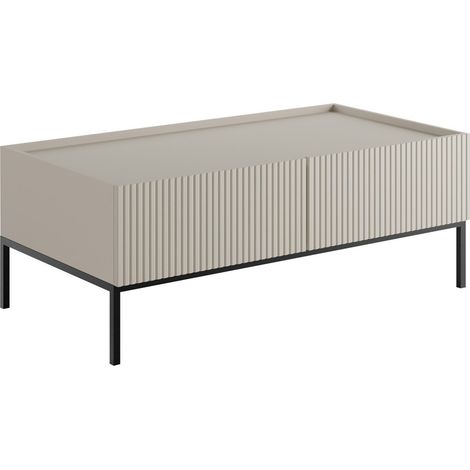 Mesa de centro Lunole 104, Cachemira, 45x62x120cm, Diámetro: 0, Aglomerado laminado, Angular