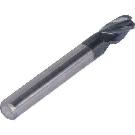 Ball Nose End Mill 4 Flute Tungsten Carbide Spiral Milling Cutter CNC Router Bit for CuttingR6x30xD12x75