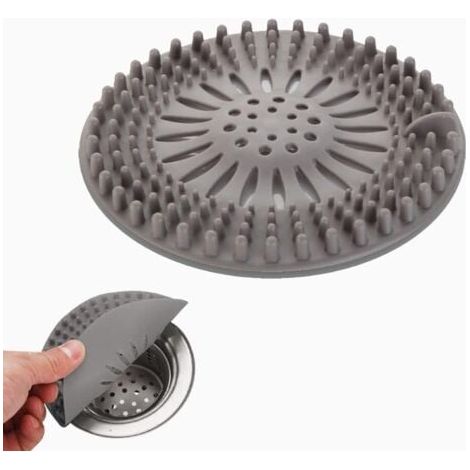 Protection de Drain de Silicone, Filtre Evier de Cuisine avec Ventouse, Filtre de Couverture de Drain de Baignoire, Filtre D'éVier de Cuisine Et Salle de Bain. (1/5)