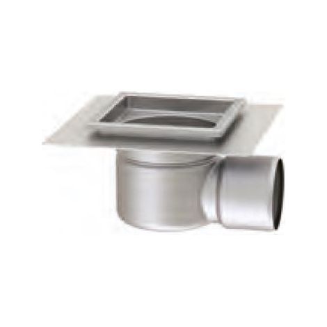Bodenablauf 157 DN70 m. GV/1.4301 Flansch/Waagr.Einteilig 200x200, FHD