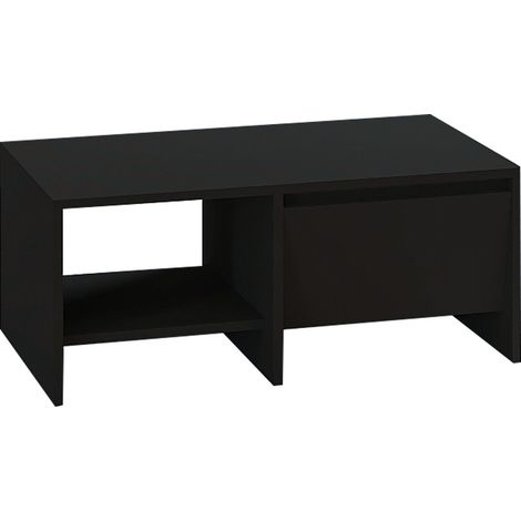 Couchtisch aus Holz "Laris" - 90 x 45 x 35 cm - Schwarz