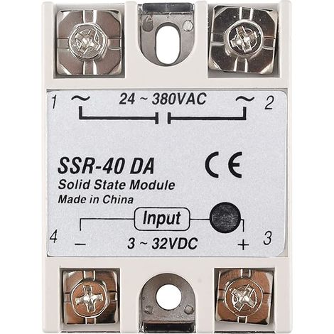Applicable Module de relais à semi-conducteurs à courant continu 24 V-380 V SSR-40DA 40 A 3-32 V DC-AC (1/4)