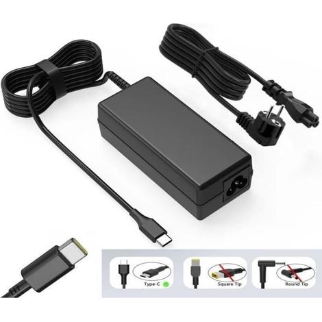 65W 45W USB-C Laptop-Ladegerät für Lenovo ThinkPad Yoga, HP Chromebook, Dell Latitude, XPS, ASUS (Farben) (1/4)