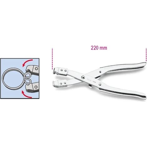 Pinza per anelli stringitubo beta 1472 - 220 mm