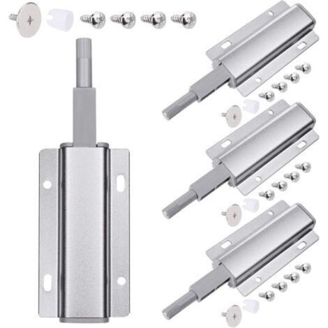 Pr Push to Open Magnet Cupboard Door, 4Pcs Magnetic Latch Push Open Damper, Push to Ope Damper for Door, Drawer, Furniture (1/5)