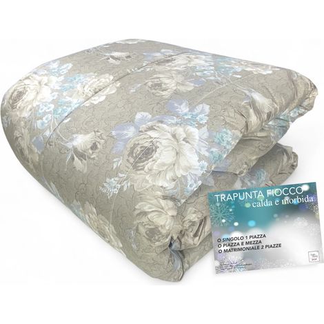 Tiffany Flower Sanderson Bow Quilt - Couvre-lit d'hiver 300gr/m² Microfibre - Fabriqué en Italie 2 CARRÉS
