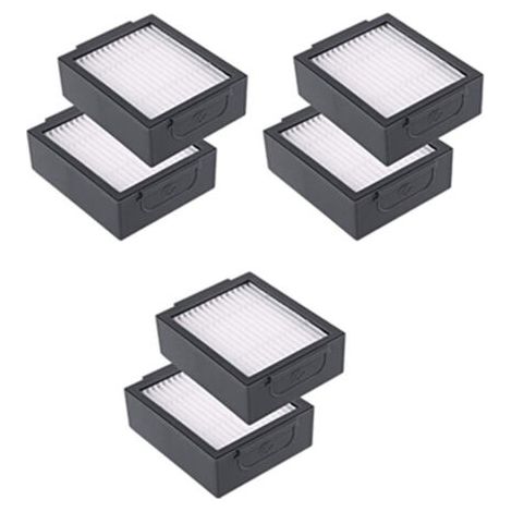 Paquet de 6 filtres de rechange pour iRobot Roomba e5 e5154 e6 i7 i7+ i7156 i1 i3 i4 i8 Filtre à air HEPA (non compatible avec Combo J7+) Pièces de rechange durables (1/5)