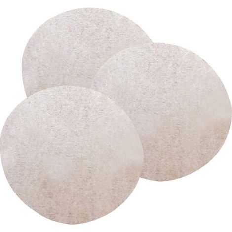 12 feuilles de papier filtre à huile rond blanc pour la cuisine, idéal pour les soupes, les frites et le poulet frit. (1/4)
