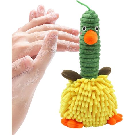 Serviettes de bain décoratives Serviette mignonne en forme canard - absorbantes pour invités la cuis