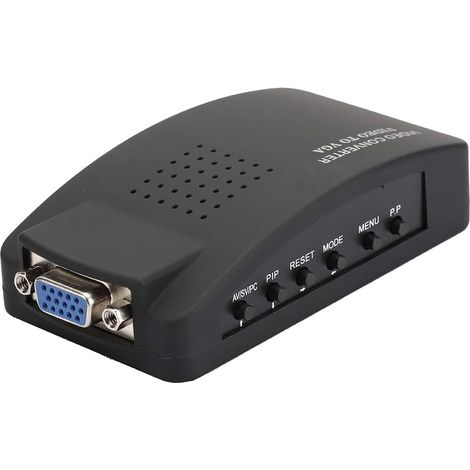 CCTV Caméra BNC, Adaptateur de convertisseur vidéo S vers VGA HD Composite S-Vidéo pour PC Moniteur EU Plug LCD Out (1/5)