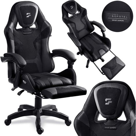 Gaming-Stuhl, drehbarer Gaming-Stuhl, Schalenfußstütze, Specter Sofotel