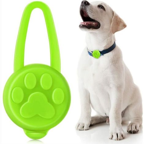 Lumière de collier de sécurité de nuit de LED pour le collier de chien de lueur de chien de silicone d'une seule pièce (vert) - 6 4cm
