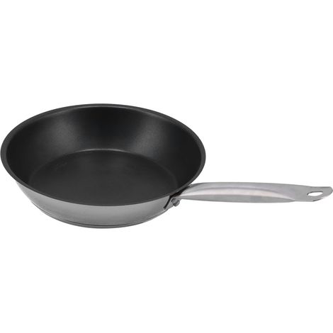 Poêle à frire antiadhésive 200x50mm en acier inoxydable 304, avec manche gainé unique et fond enrobé. (1/5)