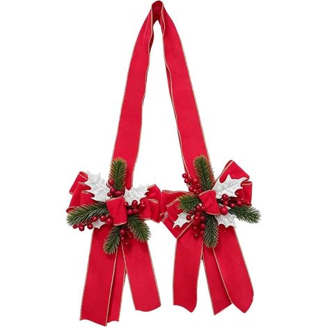 Fiocco per albero di Natale, 140 cm, tessuto con aghi di pino (1/5)
