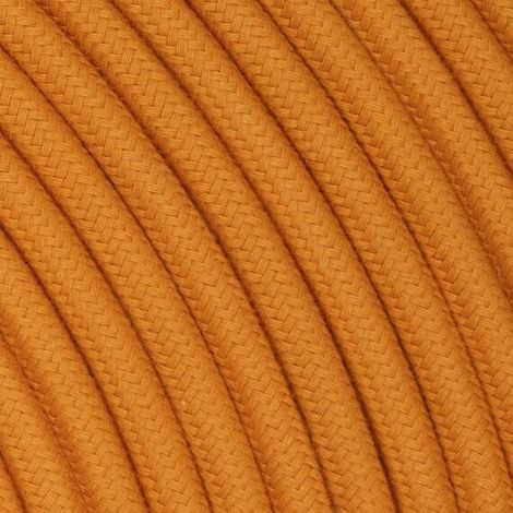 Fil Électrique Tissu Caramel 2x0,75mm² - Câble Électrique Textile de Qualité