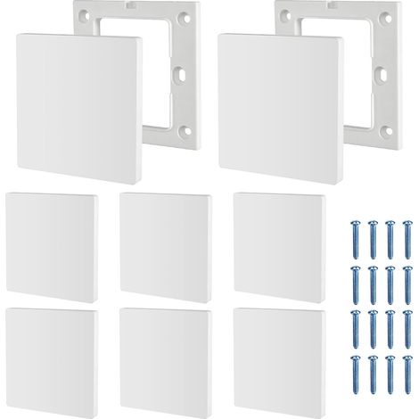 Lot de 8 plaques murales aveugles encastrées 8,6 x 8,6 cm (1/5)