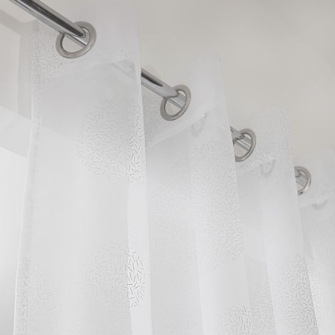 CENTRALE BRICO Voilage transparent blanc l.140 x H.240 cm