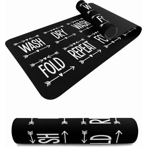 Chemin de table cuisine thermorésistant imperméable noir, inscription minimaliste, grand format (1/5)