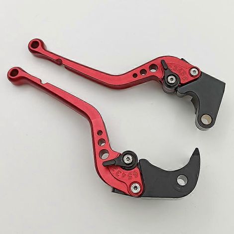 Pour moto Suzuki GSXR1000 2005-2006, levier de frein, d'embrayage et de klaxon (tige longue rouge) (1/5)