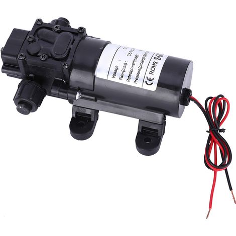 Pompe à membrane anti-retour mini auto-amorçante G1/2 DC12V FL3210H-80W Sortie d'eau droite 10 mm (1/5)