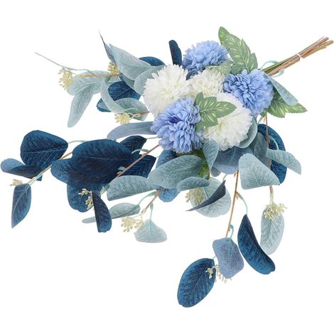 Bouquet de chrysanthèmes réalistes, chrysanthèmes artificiels, hortensias, plante pour bouquet de mariage, fleurs de soie pour la mariée, fleurs de mariage-AquaForge (1/5)