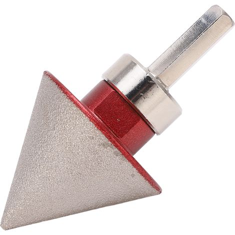Mèche diamantée 48 mm pour chanfreinage, fraise conique 60° avec adaptateur, filetage M14, pour marbre et verre (1/5)