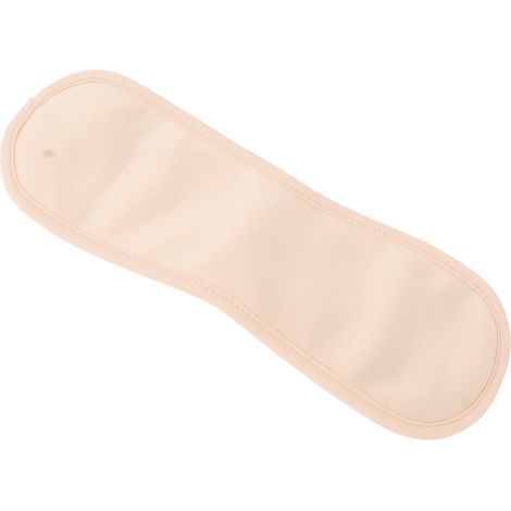 Halsbeutel für Rizinusöl, aus Polyester und Baumwolle, Rizinusöl für die Lebergesundheit, weniger Kleckern, wiederverwendbar, waschbar, für einen angenehmen Schlaf, taillierter Schnitt, beige (1/5)