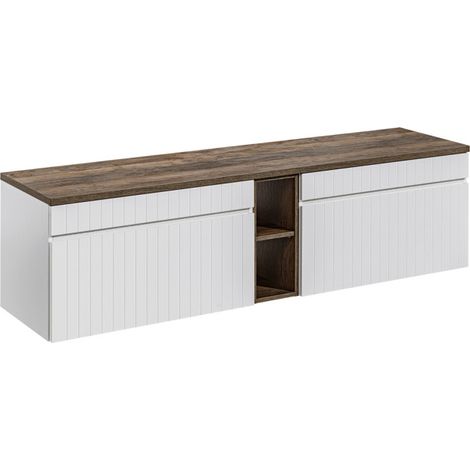 Double meuble sous vasque 180 cm - Emblematic White - Livraison gratuite