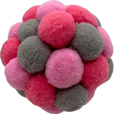 Aumüller Katzenspielkugel Pink Plush - Pink/Grau - Spielzeug für Katzen (1/3)