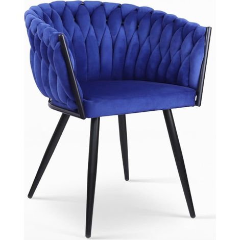 Sessel samt Design mit Armlehnen Küche Wohnzimmer Chantilly - Blau
