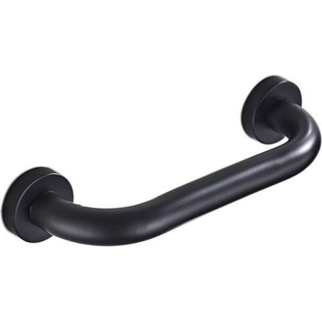 Barra de apoyo para baño, barra de seguridad para ducha, barra antideslizante de 30 cm para baño, bañera, inodoro (negra) (1/5)
